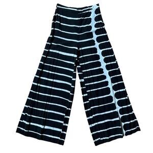 marimekko for Target Women Palazzo Pants SZ S Flowy Pull On Black White Art